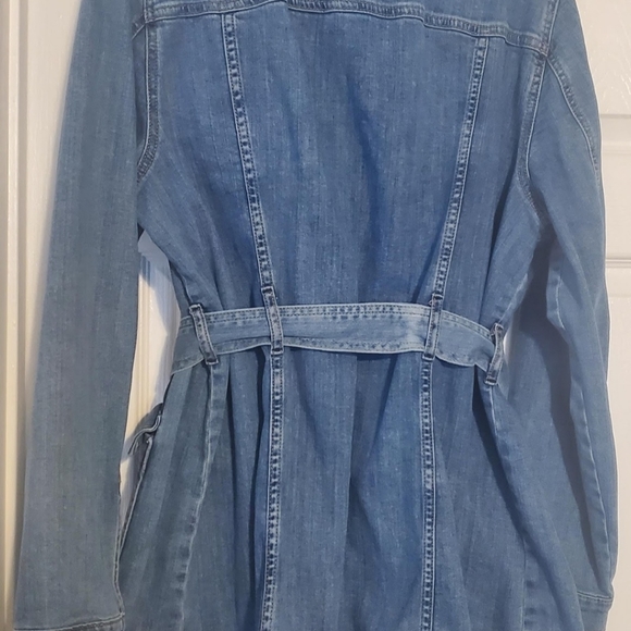 Lane Bryant Long Denim Jean Jacket Sz 16 - Picture 9 of 12